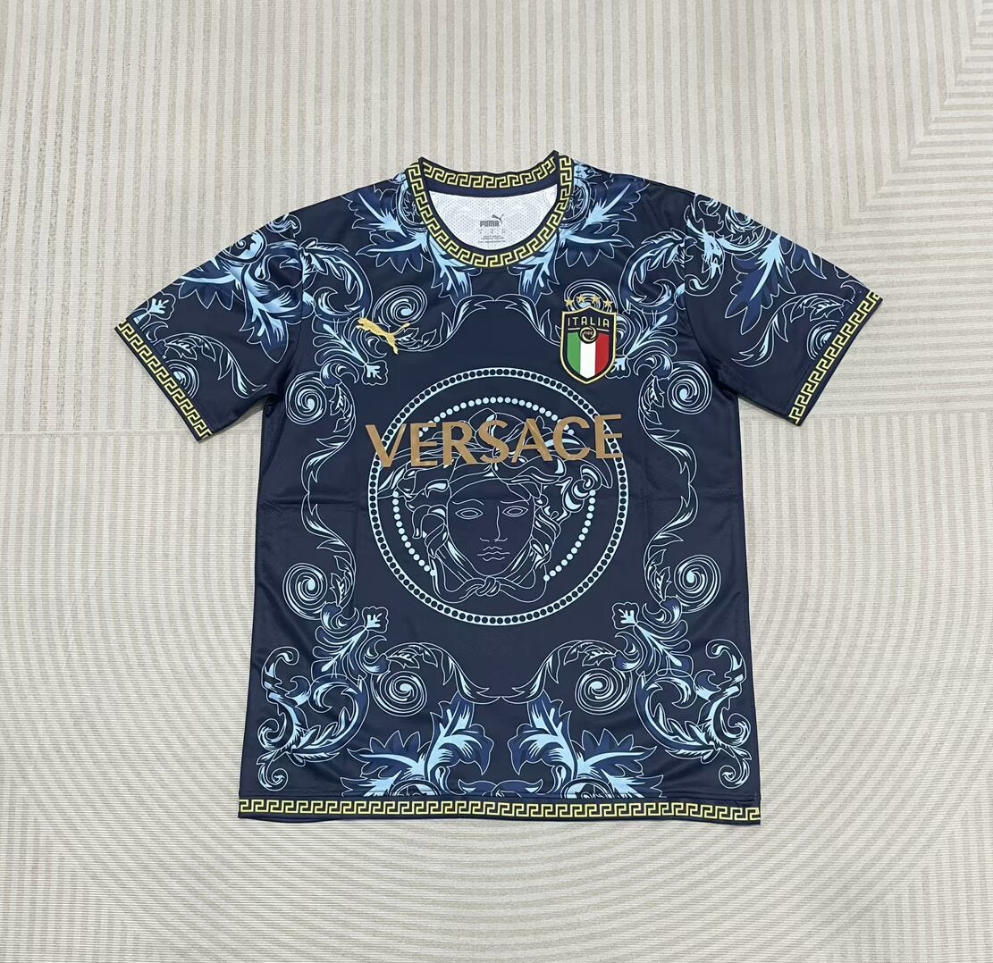 Italy Concept Versace Blue Football Shirt