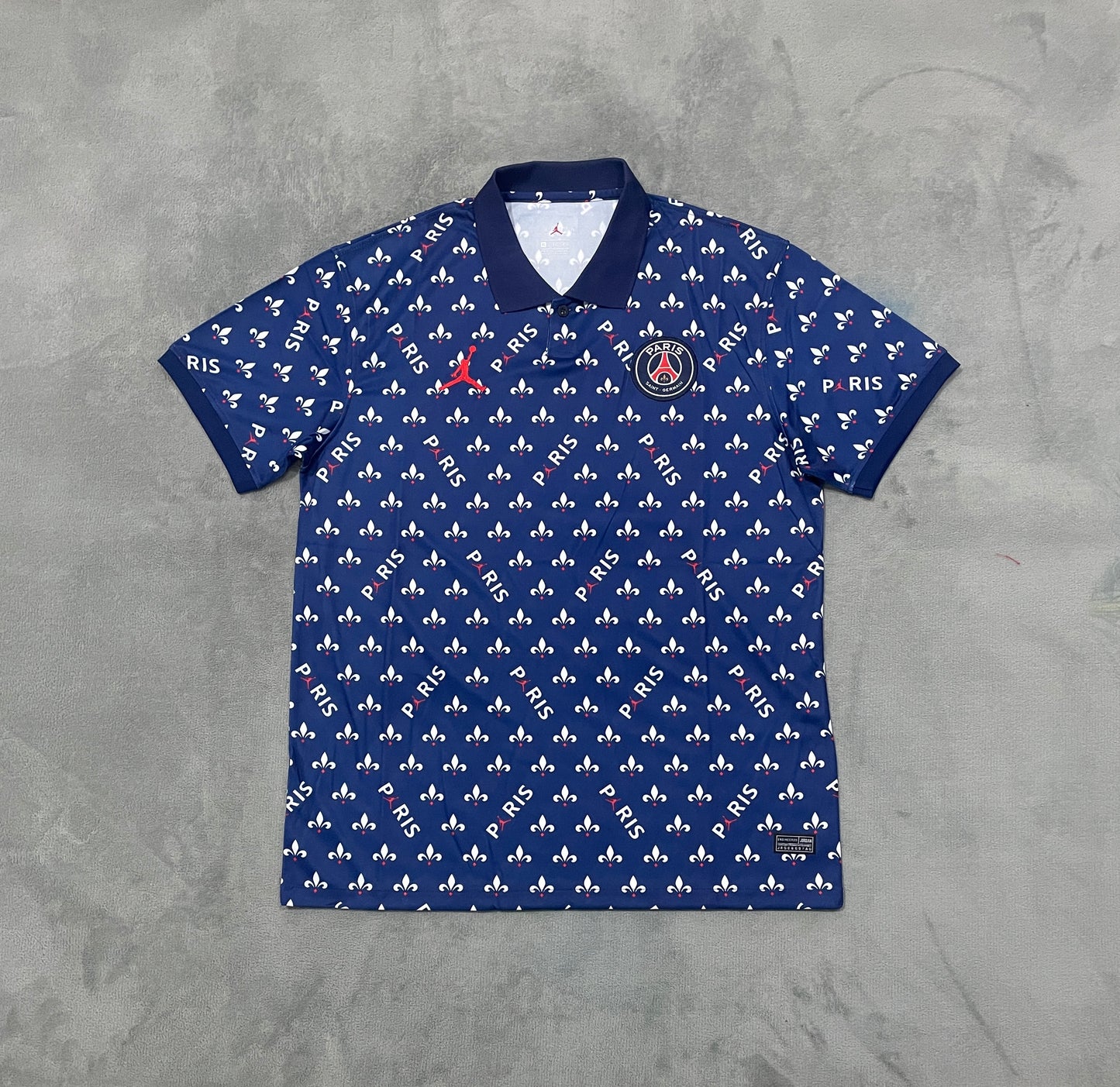 Paris Saint-Germain Polo Jordan Blue Football Shirt