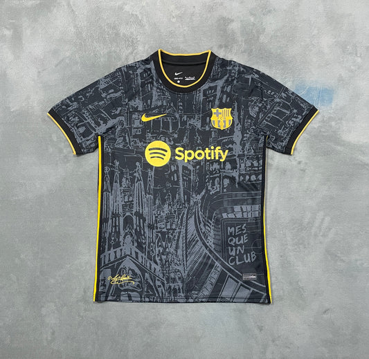 FC Barcelona Black Design Concept Football Shirt