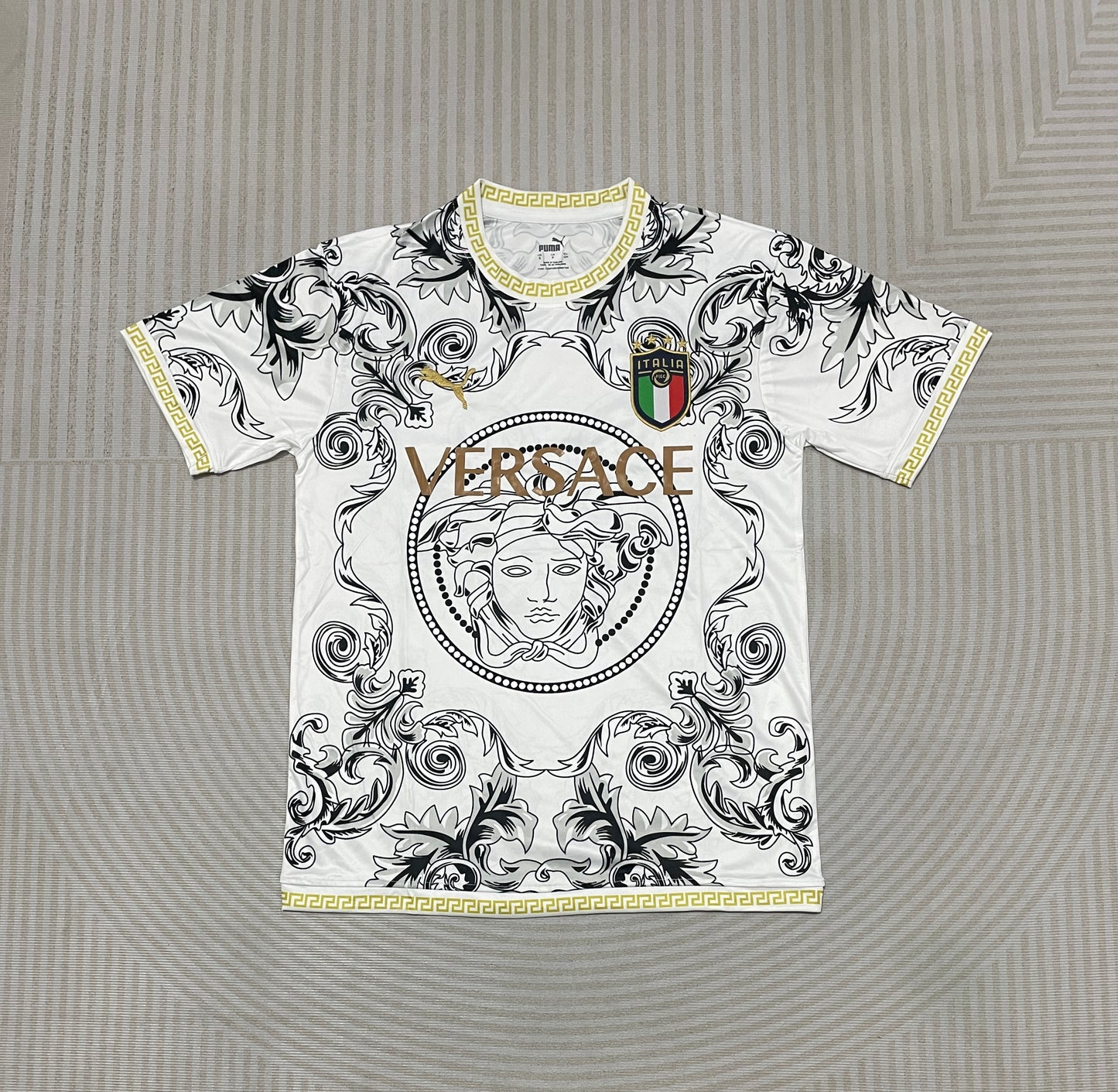 Italy Concept Versace White Football Shirt