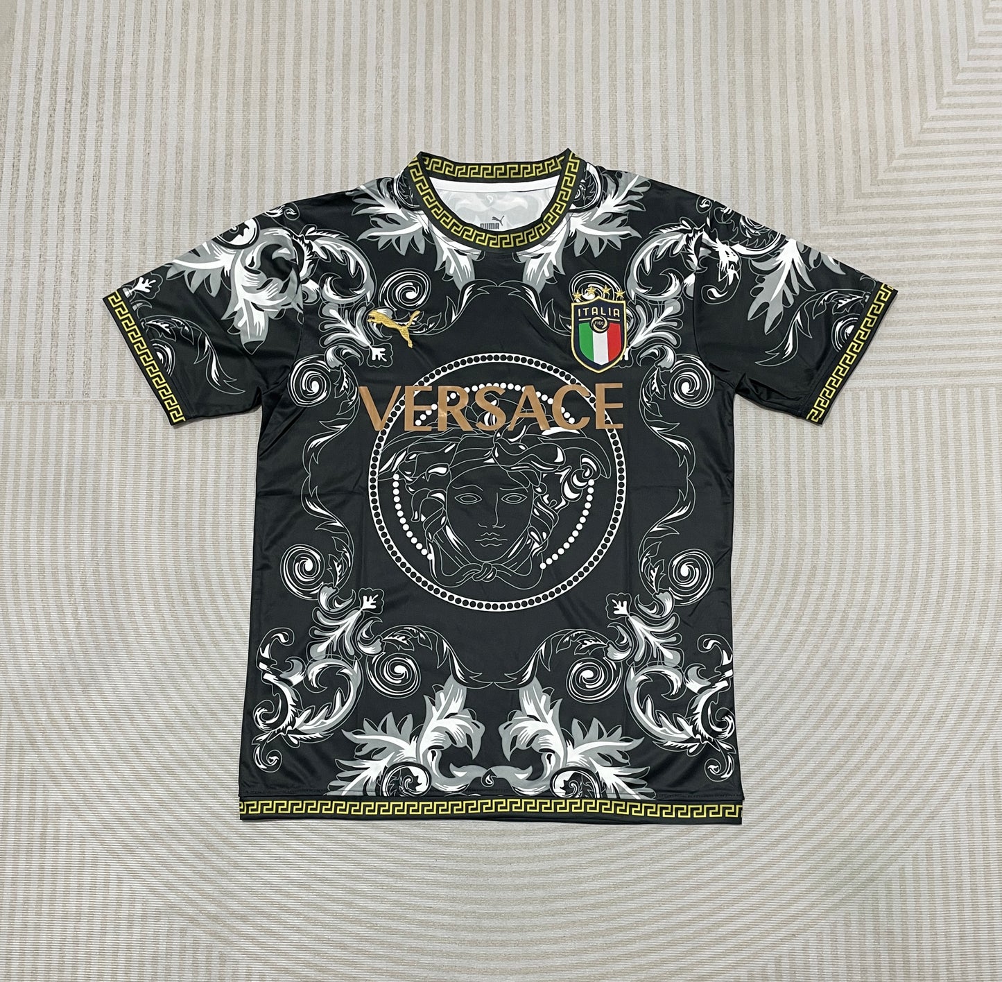 Italy Concept Black Versace Football Shirt