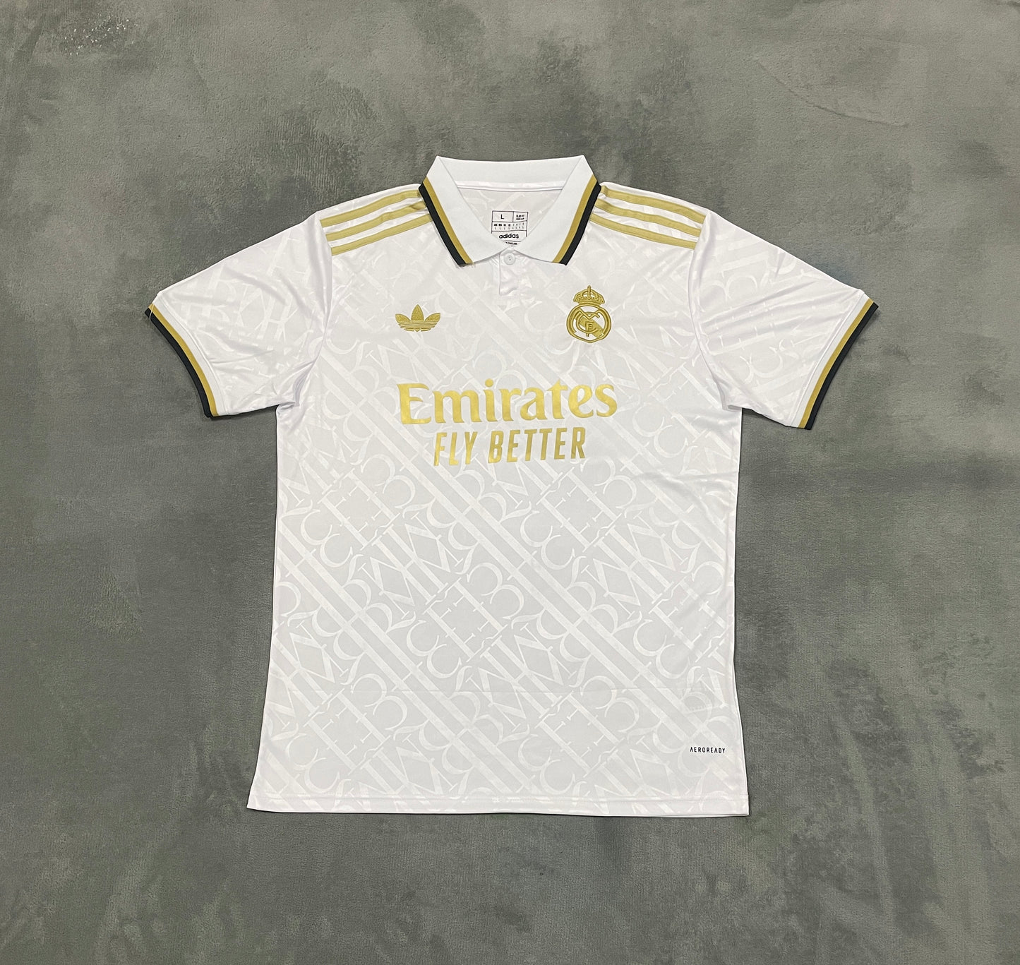 Real Madrid Golden Badge Football Shirt