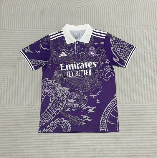 Real Madrid Purple Polo Football Shirt