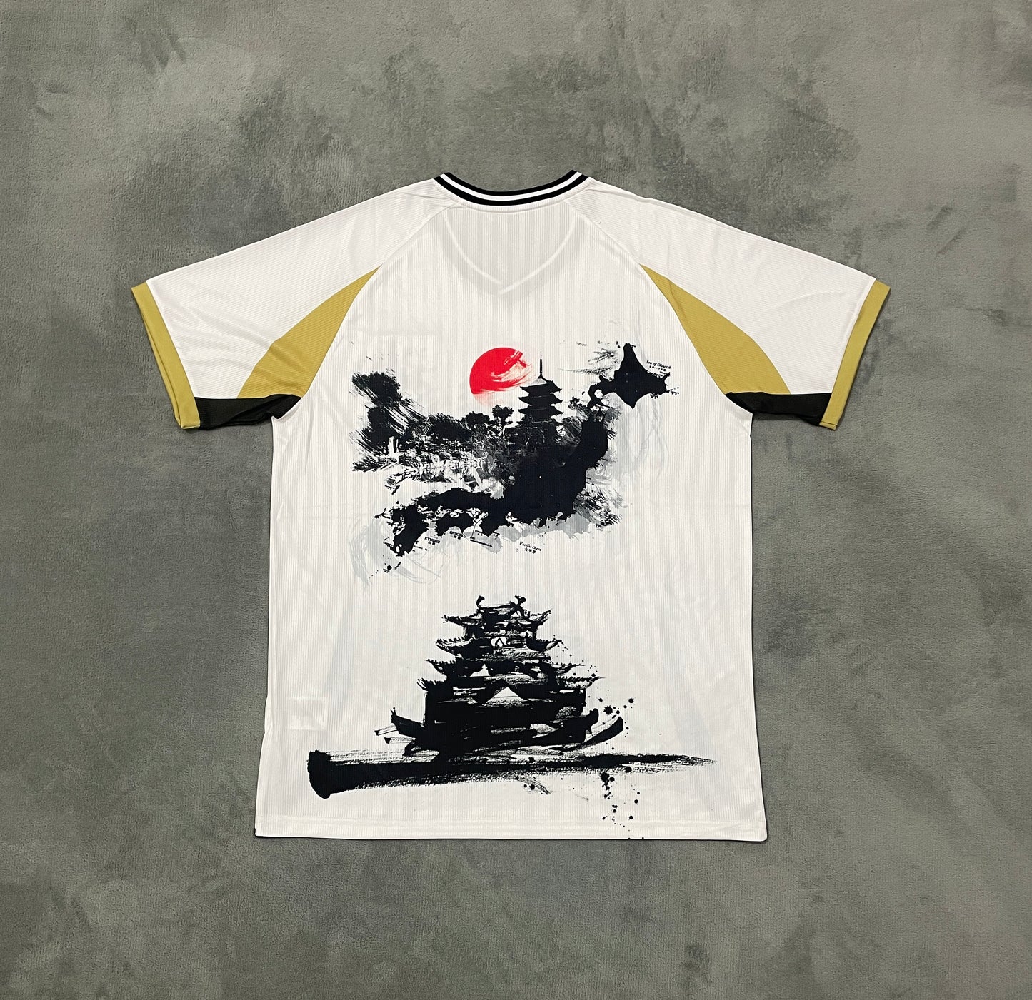 Japan "Gold Temple" Football Shirt