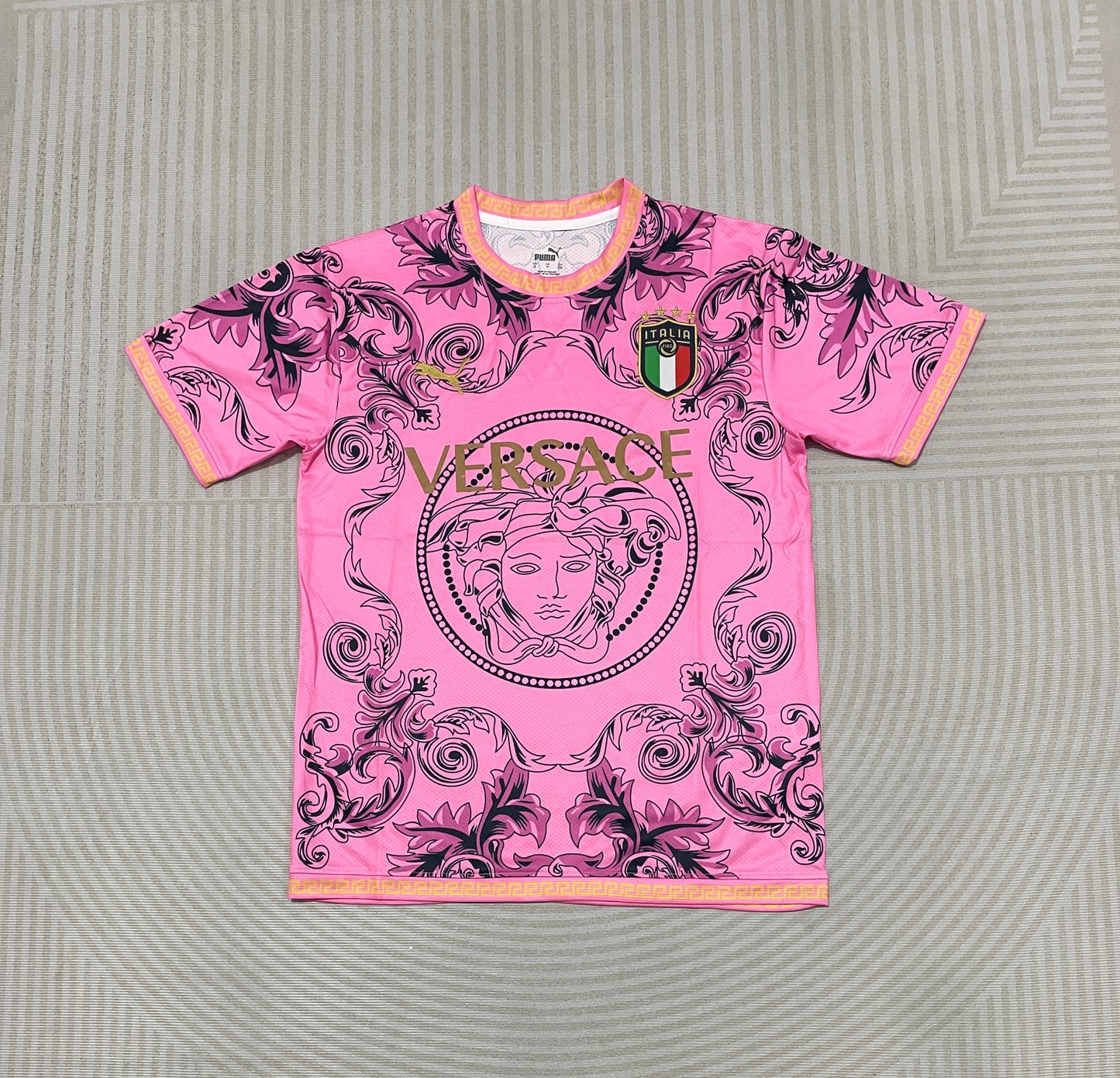 Italy Concept Versace Pink Football Shirt