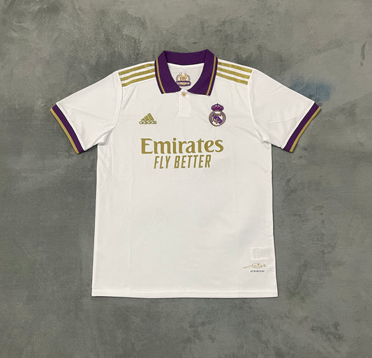 Real Madrid Purple Badge Football Shirt