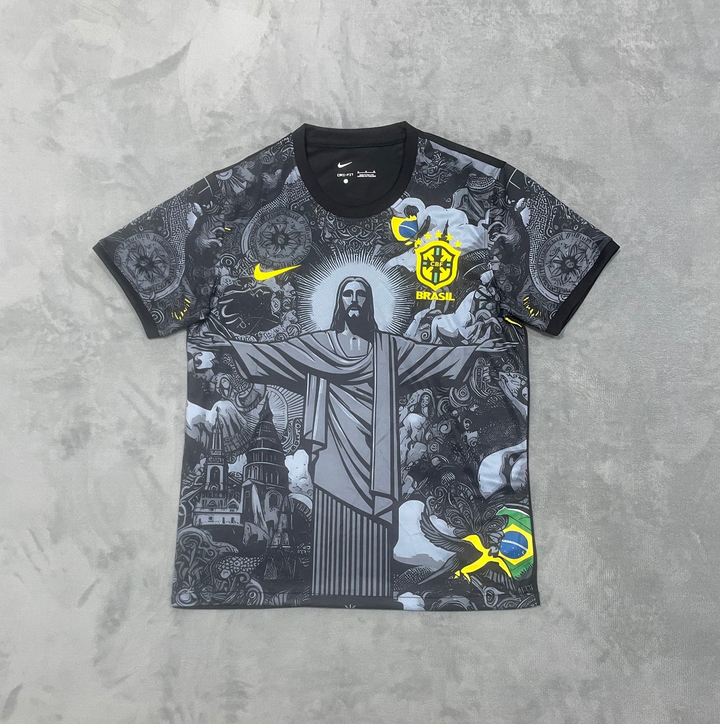 Brazil "The King Statute Black" Football Shirt