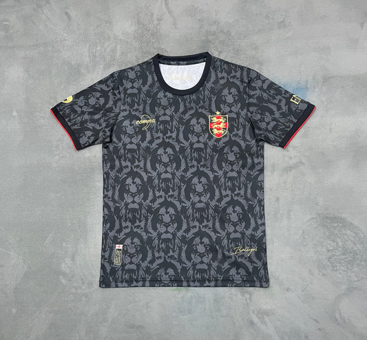 England Concept Black Football Shirt